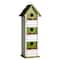 Glitzhome® 18" Distressed Wood Cottage with Shutter Texture Birdhouse
